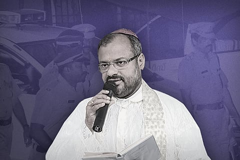 An edited file image of Bishop Franco Mulakkal
