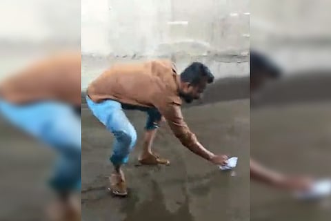 This BJP member used paper boats to protest against flooded roads in Hyderabad