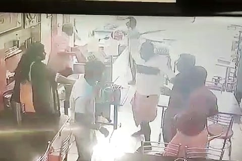 CCTV footage of the attack