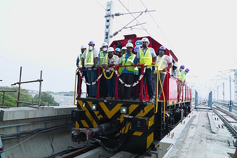 Chennai metro rail trial run