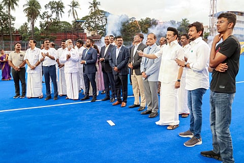 Tamil Nadu CM Stalin inaugurates Carbon zero turf for Asian Champions Trophy