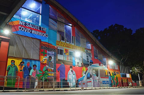 Wall mural for COVID warriors in Bengaluru