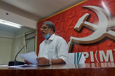CPI(M)'s Vijayaraghavan at the CPIM office