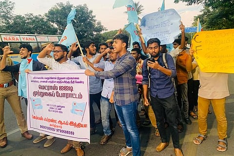 IIT-M student death: Protest seeks justice for Fathima, Dept denies knowledge of suicide note