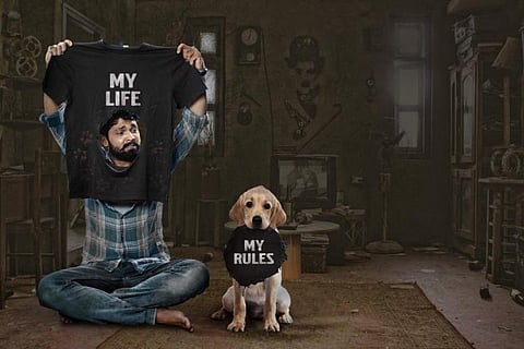 Rakshit Shetty in 777 Charlie poster
