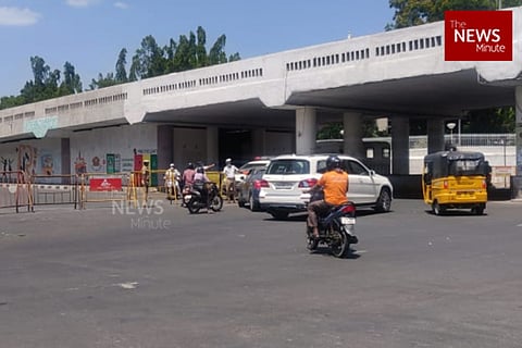 Vehicles plying the road near Gemini Flyover in Chennai