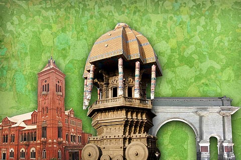 Victoria hall, Valluvar kottam and Anna square