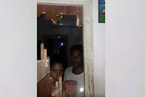 Massive mob storms SC colony in search of inter-caste couple in AP, attacks them