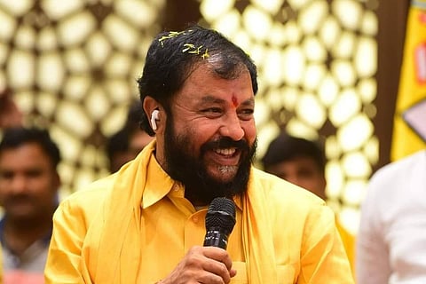 Former TDP MLA Chintamaneni Prabhakar who allegedly fled cockfight venue near Hyderabad after police raid