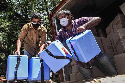 Covid-19 vaccine boxes