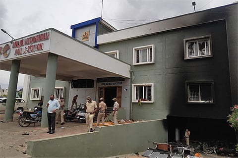 DJ Halli Police Station, Bengaluru pictured on August 12