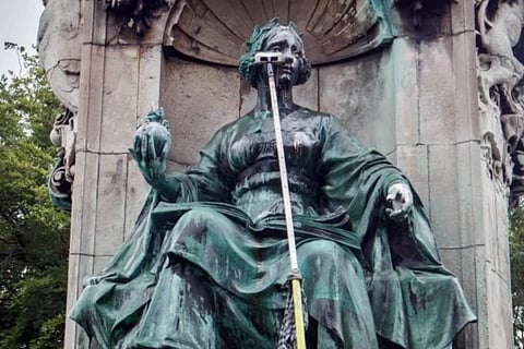 Queen Victoria's statue defaced in the UK