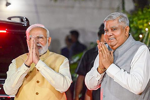 Narendra Modi and Jagdeep dhankhar