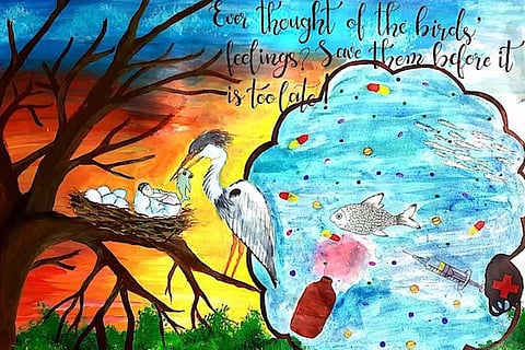 Chennai school students campaign for Vedanthangal bird sanctuary through art
