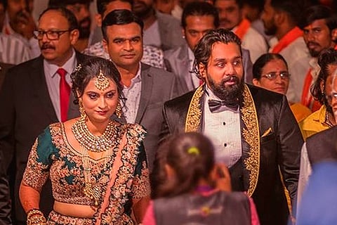 Dhruva Sarja and his wife Prerna Shankar