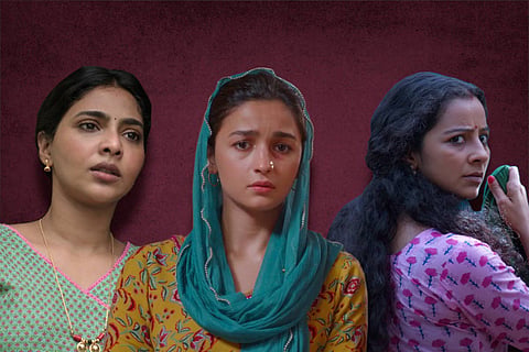 Aishwarya Lekshmi in Ammu, Alia Bhatt in Darlings and Darshana in Jaya Jaya Jaya Jaya Hey