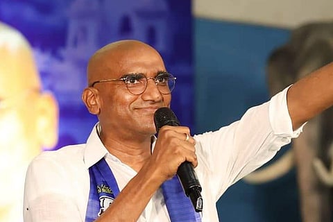 Telangana Bahujan Samaj Party chief RS Praveen Kumar.