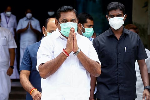 Edappadi Palaniswami arrives at TN Assembly with hands folded