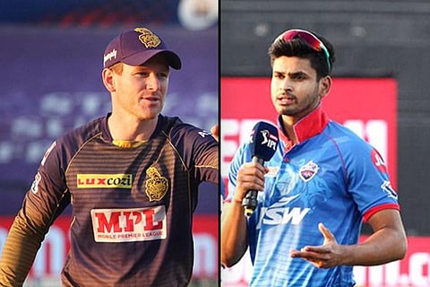 Eoin Morgan and Shreyas Iyer