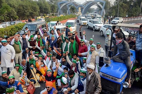 Farmers protesting