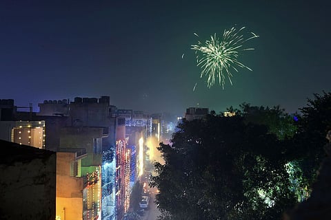 Fireworks exploding in the sky