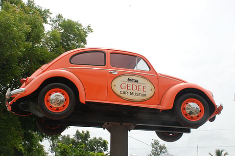 Volkswagen Beetle at the entrance to Gedee Car Museum, Coimbatore