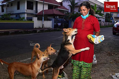Despite measly wage and lockdown, this Kerala woman continues to feed stray dogs