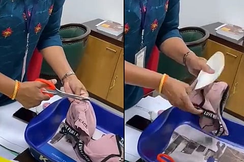 Gold smuggled in bra