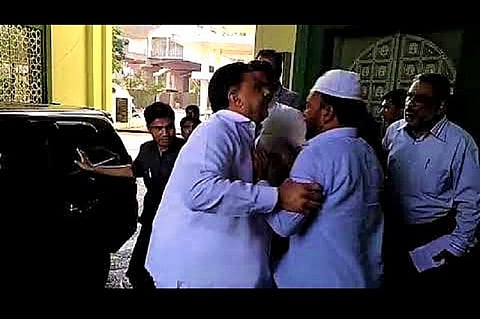 Watch: Wakf board chairman in scuffle in Hyd, TRS activist held after video goes viral