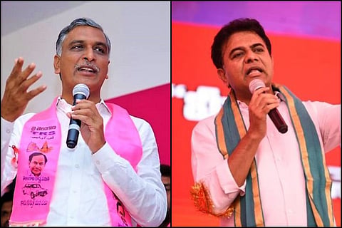 Harish Rao and KTR addressing rallies