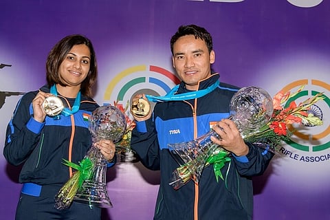 Shooters Jitu Rai, Heena Sidhu win gold in mixed team event at ISSF World Cup