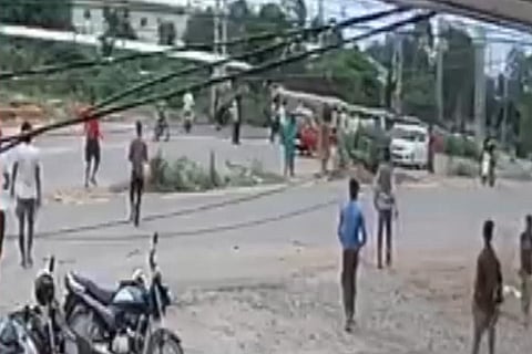 Screenshot of CCTV footage in which Hemanth's abduction was recorded