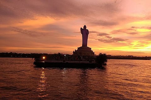 A file photo of Hussain Sagar in Hyderabad