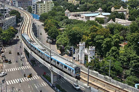 A bird's eye view of the Hyderabad Metro