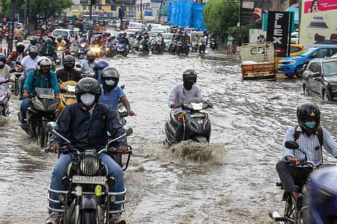 Waterlogged road in Hyderabad: IMD issues yellow warning in Telangana, heavy rains predicted over next four days