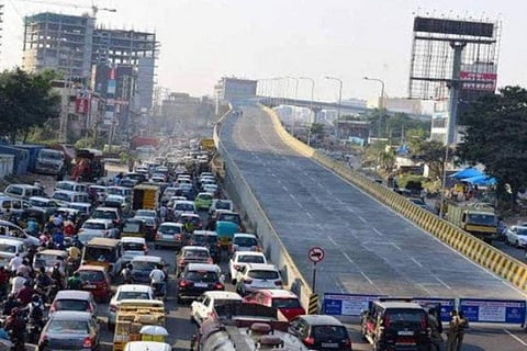 File image of traffic in Hyderabad city