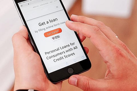 Instant loan app on mobile screen
