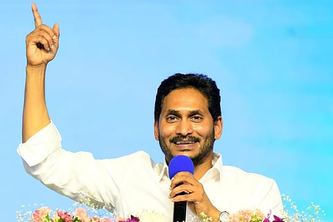 Andhra Pradesh Chief Minister YS Jagan Mohan Reddy at the YSRCP plenary