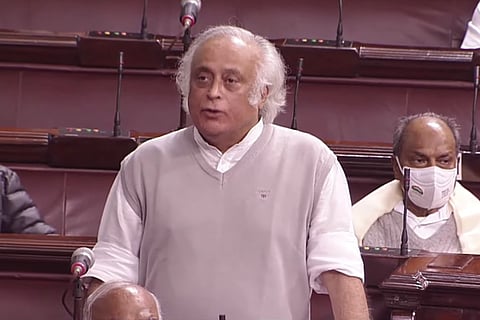Jairam Ramesh speaking in Rajya Sabha