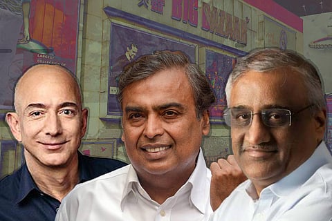 Jeff Bezos, Mukesh Ambani and Kishore Biyani