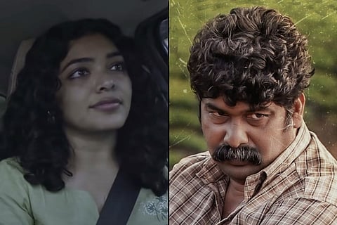 Actor Rima Kallingal on the left and actor Joju George on the right