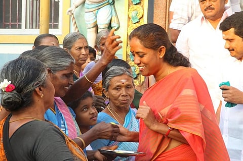 The struggle is double for women in politics: Karur Cong candidate P Jothimani to TNM