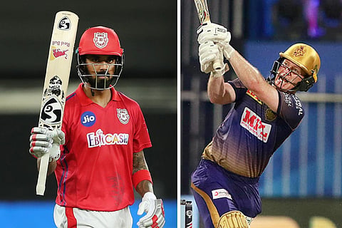 KL Rahul and Eoin Morgan