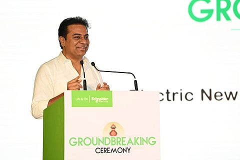 KTR lays foundation for Rs 300 cr Schneider Electric factory in Hyderabad