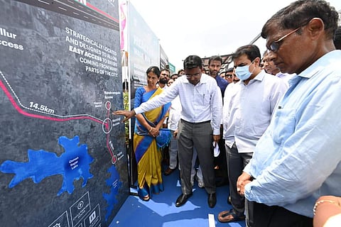 Minister KTR lays foundation for first solar roofed cycling track in Hyderabad