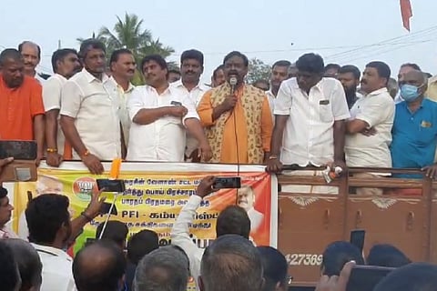 The BJP rally addressed by Kalyanaraman in Coimbatore