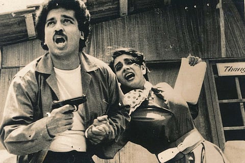 Kamal Haasan and Lissy in the 1986 Tamil film Vikram