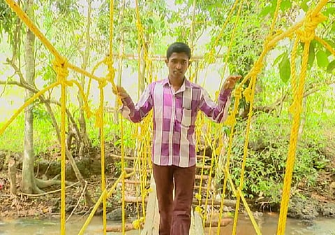 K'taka man uses up savings to build a bridge so kids in his village can attend school