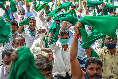 Farmers protest in Bengaluru