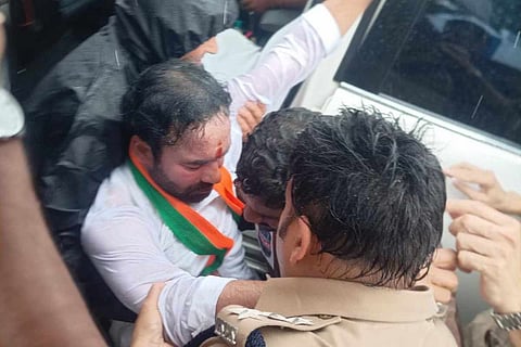 Telangana BJP President Kishan Reddy detained by police